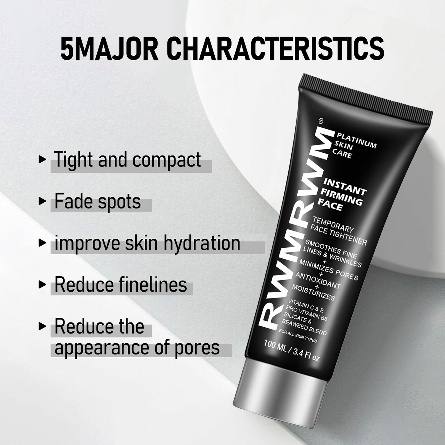 Face Tightener Firm and Smooth the Look of Fine Lines, Deep Wrinkles and Pores,3.4 fl.oz
